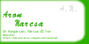 aron marcsa business card